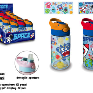 BORRACCIA TRASPARENTE CON CANNUCCIA IN SK 480 ML SPACE